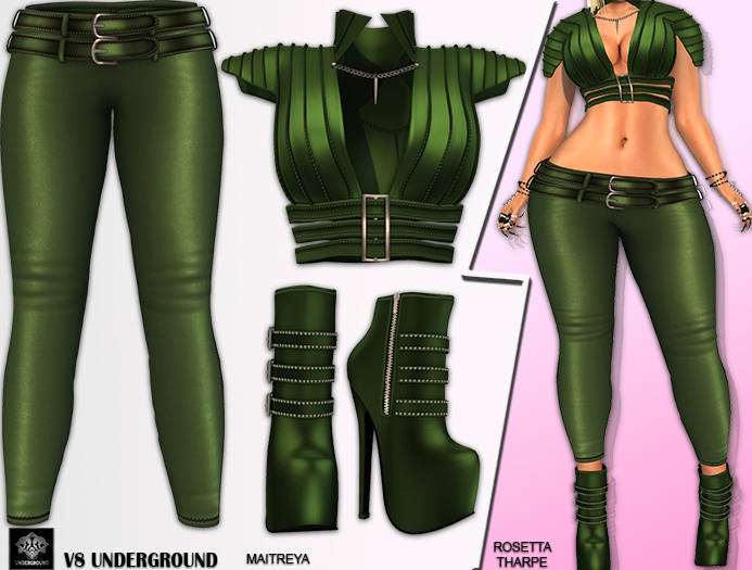 **ROSETTA  THARPE GREEN ROCKER STYLE COMPLET OUTFIT** (WEAR)