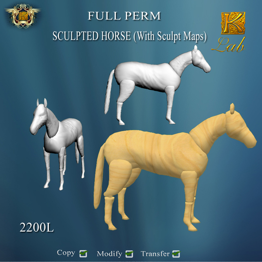 Full Perm Sculpted Horse