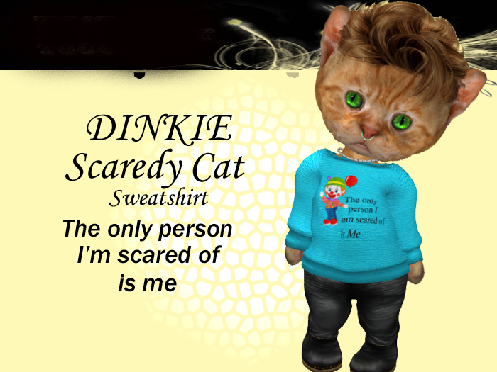 RT - Scaredy cat- SWEATER-blue- bagged