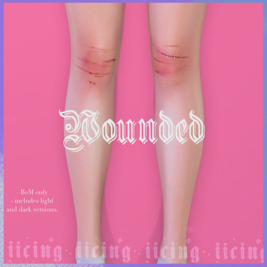 wounded knees  // . i i c i n g . *BOXED*