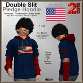 Double Slit Pledge Hoodie [2cute] USA