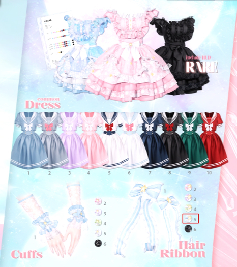 Second Life Marketplace - [V.C.LAB] Chemistry GACHA. hair ribbon 03 (box)