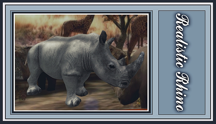 Realistic White Rhino