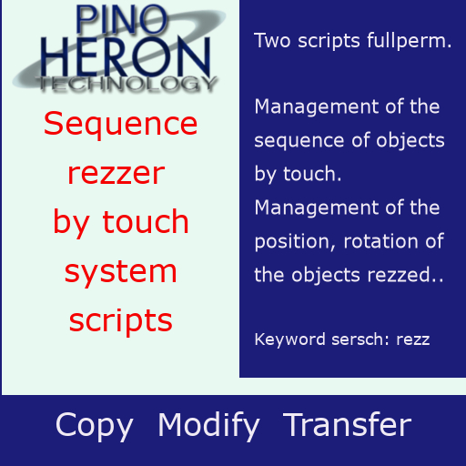 016 - Sequence rezzer by touch system