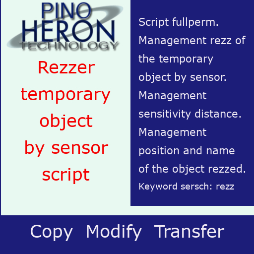 013 - Rezzer temporary object by sensor