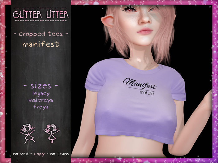- Glitter Litter - Cropped Tees - Manifest