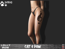 LOLLY's BOM things... [tattoo] Cat & Paw (Leg-front)