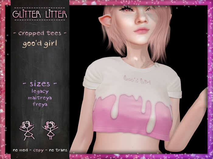 - Glitter Litter - Cropped Tees - Goo'd Girl