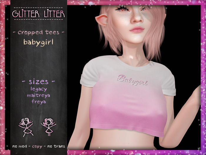 - Glitter Litter - Cropped Tees - Babygirl
