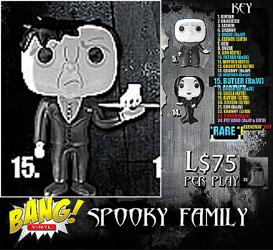 15. Bang! Figures -Spooky Family - Butler (B&W) RARE