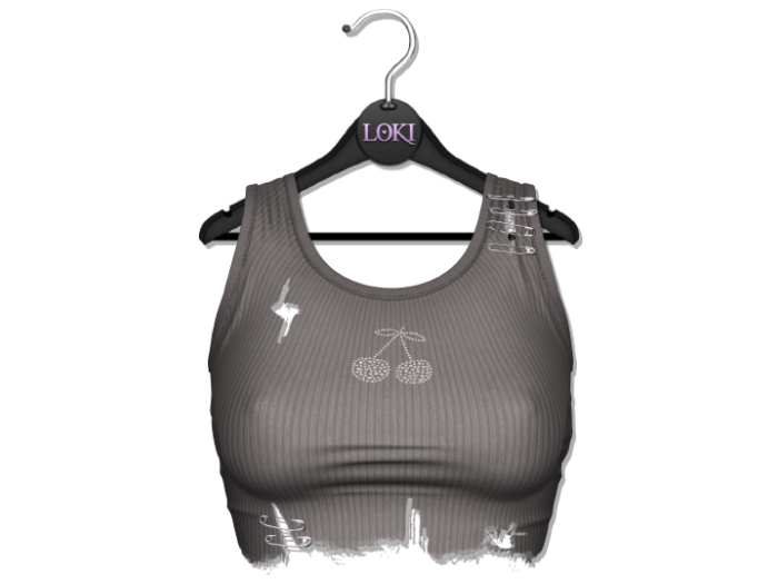 Loki - Brenda Ripped Tank Top - Grey