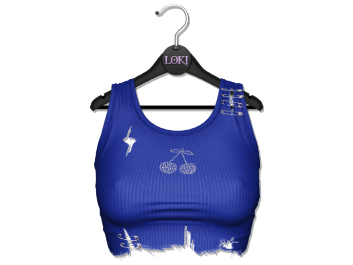 Loki - Brenda Ripped Tank Top - Navy