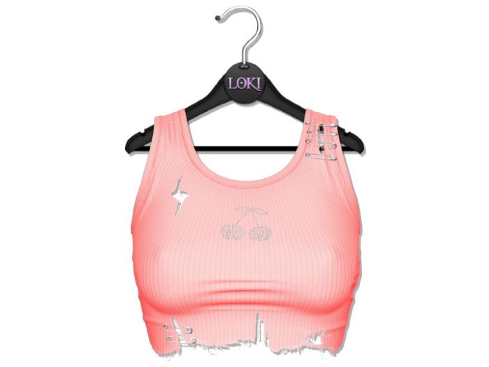 Loki - Brenda Ripped Tank Top - Peach