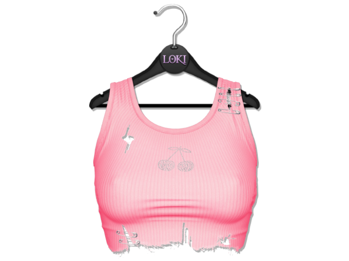Loki - Brenda Ripped Tank Top - Pink