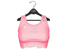 Loki - Brenda Ripped Tank Top - Pink