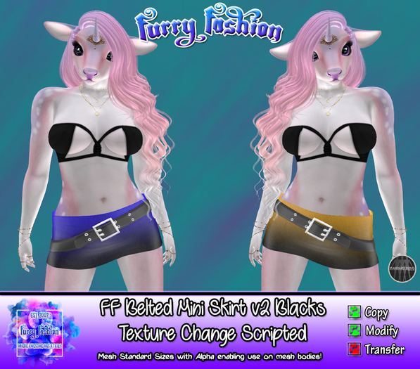 ~FF~ Belted Mini Skirt v2 Blacks