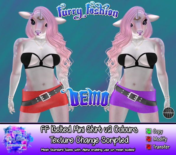 ~FF~ Belted Mini Skirt v2 Demo