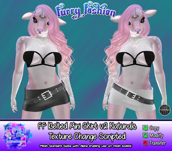 ~FF~ Belted Mini Skirt v2 Naturals