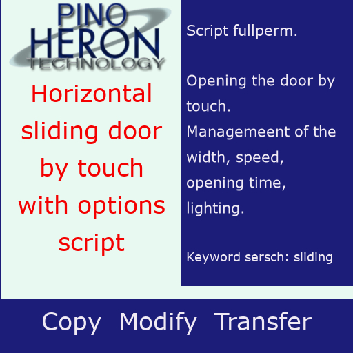 097 - Horizontal sliding door by touch with options