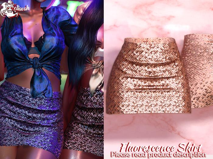 Eliavah ~ Fluorescence Skirt [ROSEGOLDMETAL2]