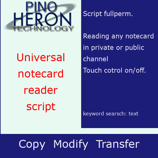 141 - Universal Notecard Reader