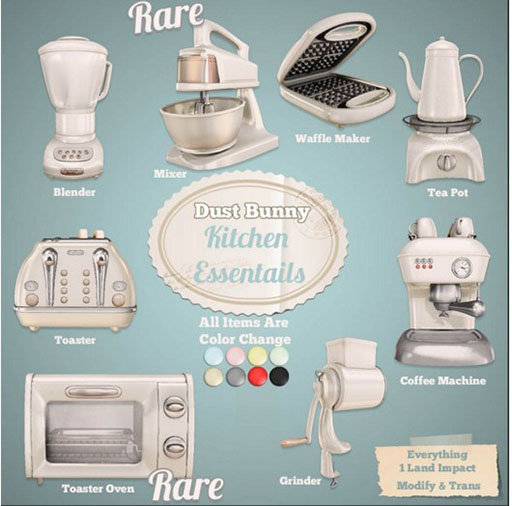 dust bunny . Kitchen Essentails FULL SET + RARE