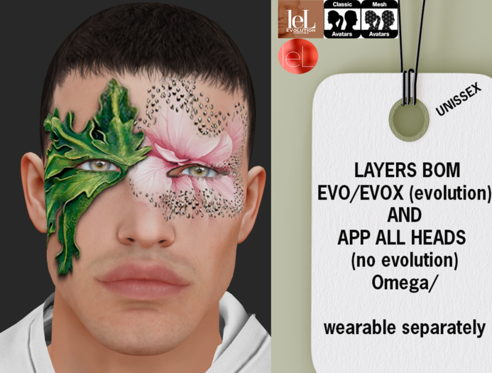 Second Life Marketplace !O.S! Mask Tattoo Vegane EVOX/EVO/ Omega