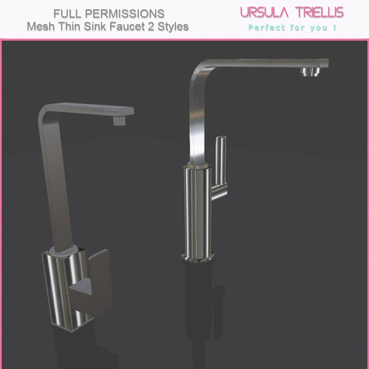 6446 FULLPERM Mesh Thin Sink Faucet 2 Styles Rounded/Square