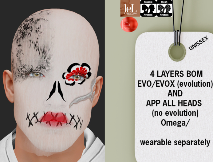 !O.S! Mask Tattoo Halloween Vigor -EVOX/EVO/OMEGA