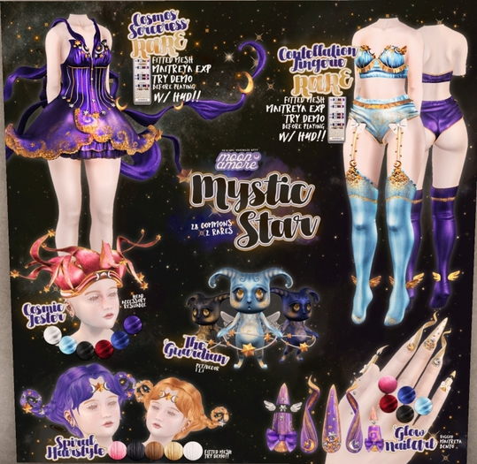 :Moon Amore: Mystic Star / Glow Nail Art / Red