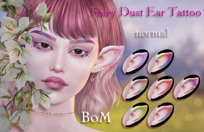 -bus- Fairy Dust Ear Tattoo -normal- (BoM)