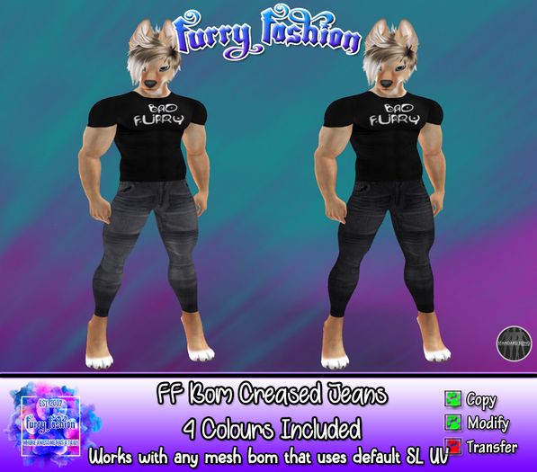 ~FF~ Bom Creased Jeans