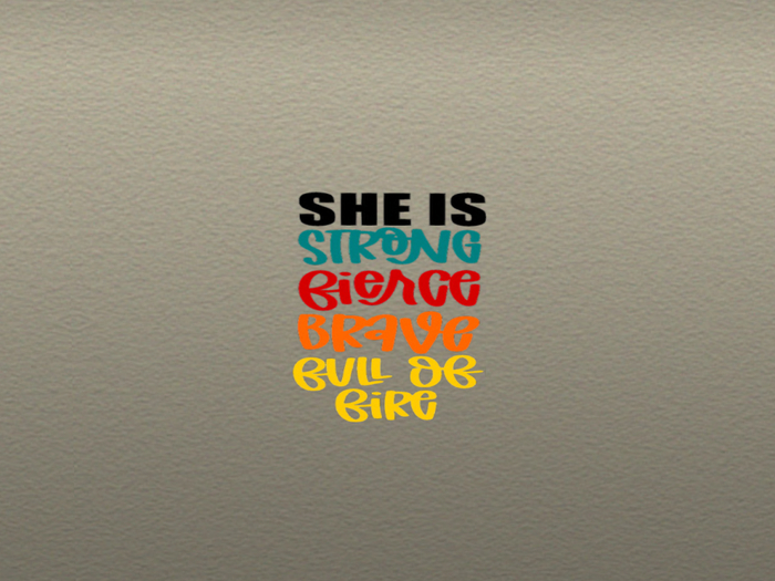 She is Strong wall Decal