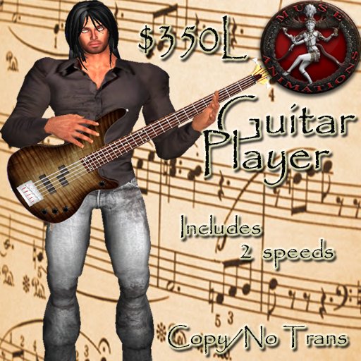 MUSE Animations Store- Guitar Player Stand Boxed