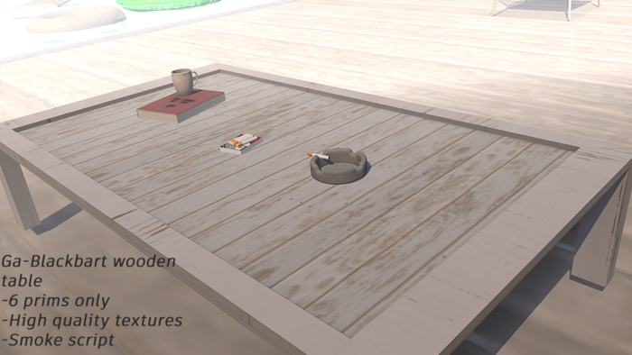 GA-Blackbart Wooden table