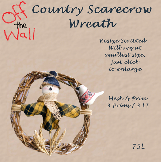 ~OtW~Country Scarecrow Wreath