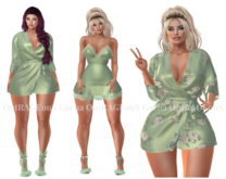 -Pixicat- Allure.Dress, Heels, Kimono - Mint (Maitreya)