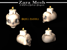 Zara Mesh - Halloween - Skull Candle - FULL PERM MESH