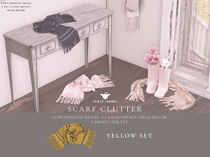 +Half-Deer+ Scarf Clutter [Yellow]