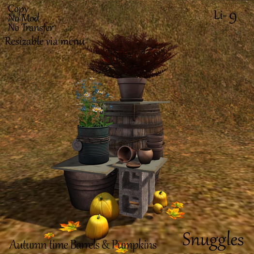 Autumn time Barrels & Pumpkins 