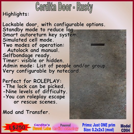 Cerdita Door - Rusty