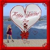 B79 Happy Valentine's Day Red Bow Menu Balloon (Rezz Me)