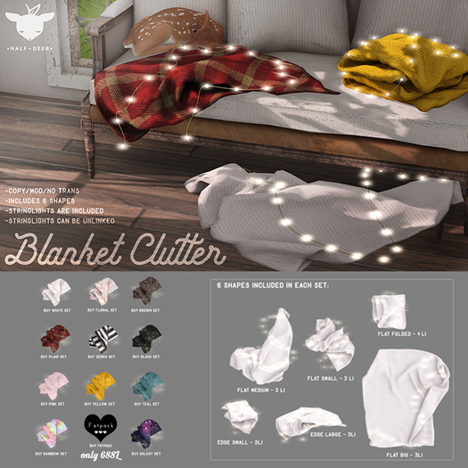 +Half-Deer+ Blanket Clutter [FATPACK]