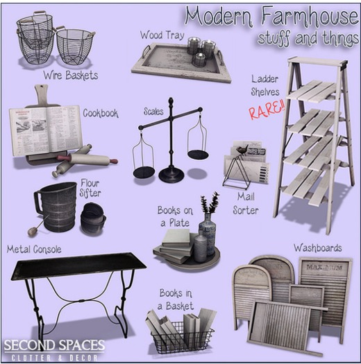 Second Spaces - Modern Farmhouse - ladder shelves RARE