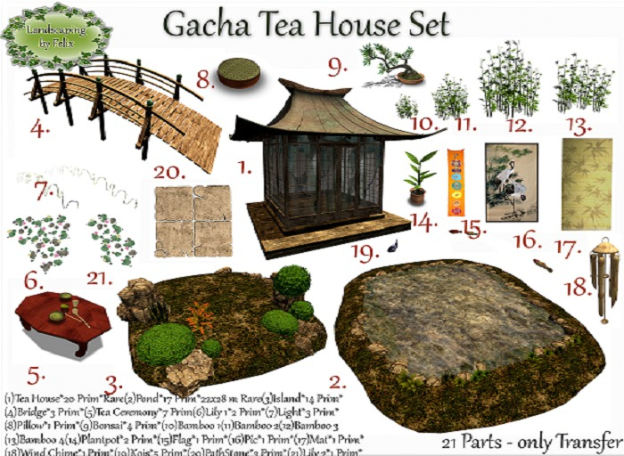 Gacha Tea House by Felix *Tea Ceremony* 7 Prim