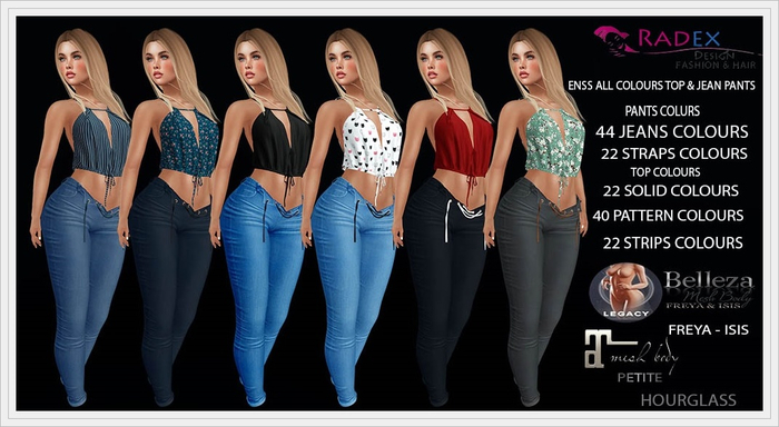 RADEX Mesh Enss All Colours Top And Jean Pants