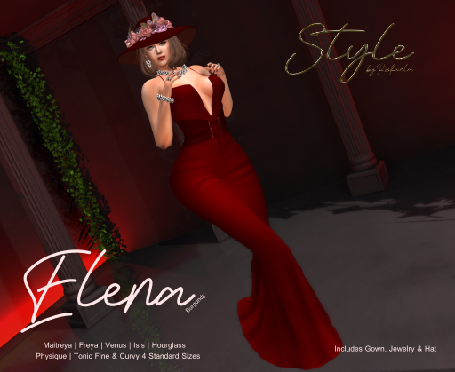 Style by Rafaela Elena Gown Set Burgundy