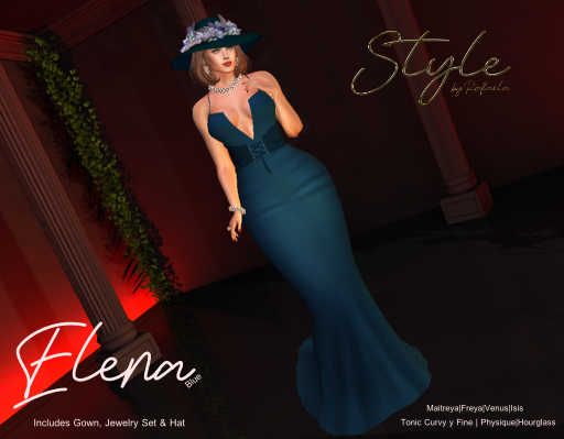Style by Rafaela Elena Gown Set Blue