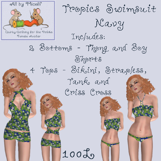 AbM Tropics Swimwear  - Navy