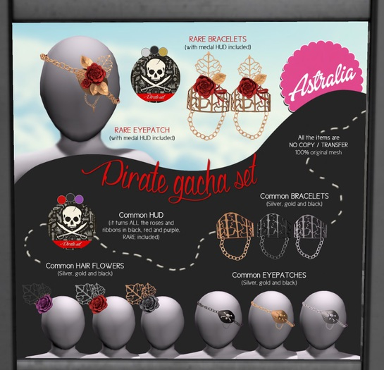 Astralia - Pirate set (common bracelets) silver